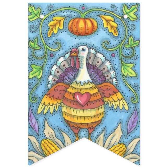 FOLK ART ERNTEDANK TÜRKEI, PARTY BUNTING BANNER (Dritte Fahne)