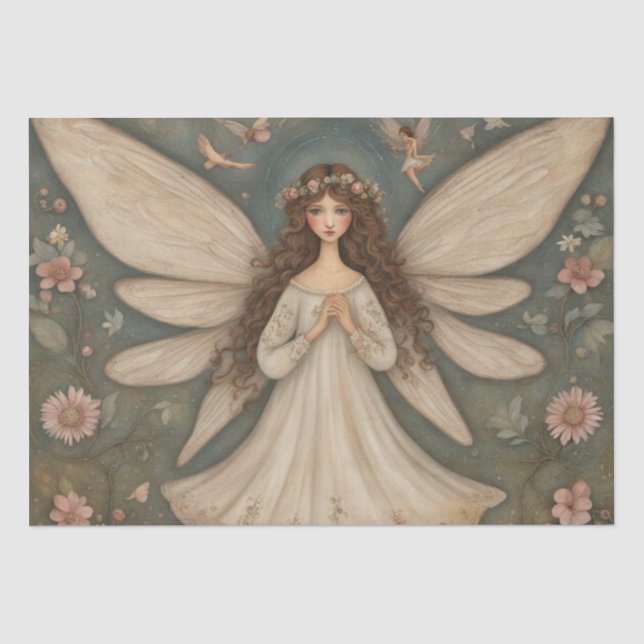 Folk Art Fairy Delight Decoupage Paper Seidenpapier (Vorderseite)