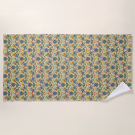 Folk Art Floral Beach Wrap Strandtuch