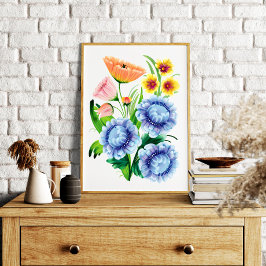 Folk Art Floral Fotodruck