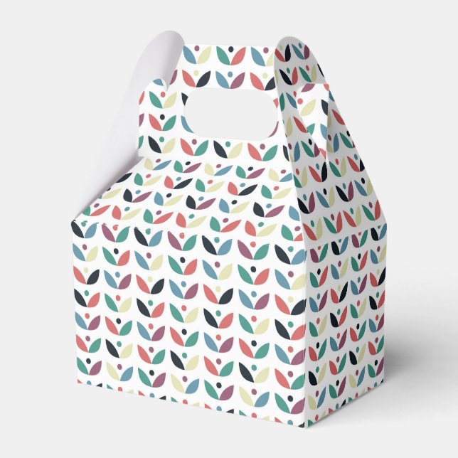 Folk Art Floral Geometric Muster Geschenkschachtel (Vorderseite)