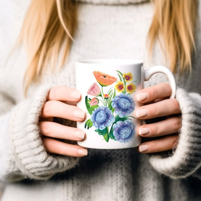 Folk Art Floral Kaffeetasse (Von Creator hochgeladen)