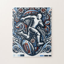 Folk Art Football Symphony" Puzzle