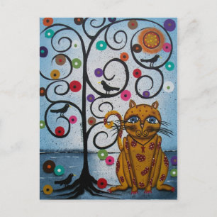 FOLK ART Fun in the Trees by LORI EVERETT Postkart Postkarte