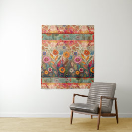 Folk Art Garden Tapestes Wandteppich