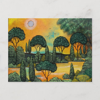 FOLK ART Gentle Morning par carte postale LORI EVE