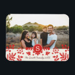 Folk Art Holiday Monogram Foto Magnet<br><div class="desc">Fotografie mit freundlicher Genehmigung von Othello Silla: www.othellosilla.com</div>