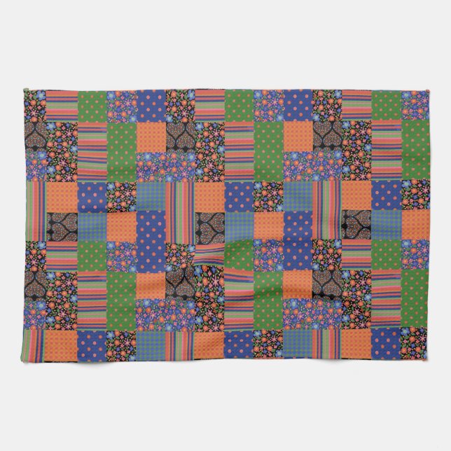 Folk Art Imitate Patchwork Küchentücher (Horizontal)