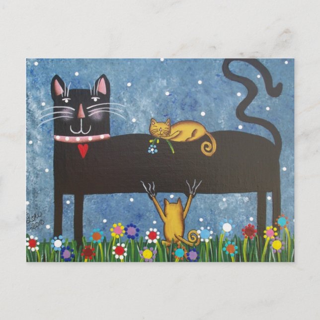 FOLK ART Mama's Twins BY LORI EVERETT carte postal (Devant)