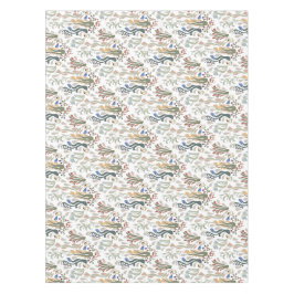 Folk Art Meadow & Blue Bird in Earth Tones Tischdecke