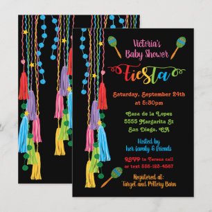 Folk Art Mexican Fiesta Baby Shower Einladung