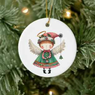 Folk Art Niedlich Angel Keramik Ornament
