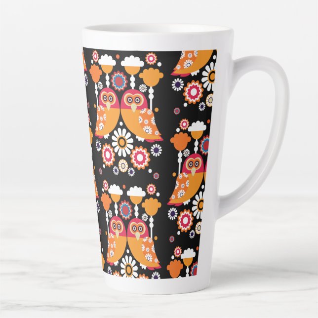 Folk Art Owl Milchtasse (Rechts)