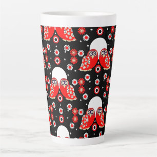 Folk Art Owl Milchtasse