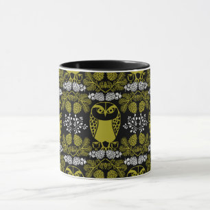Folk Art Owl Prints Tasse
