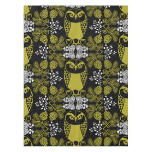 Folk Art Owl Prints Tischdecke
