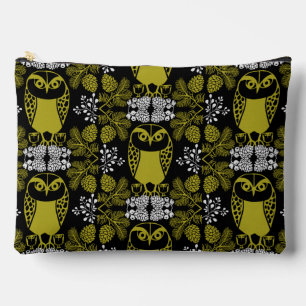Folk Art Owl Prints Zubehörtasche
