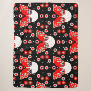 Folk Art Owl Sherpadecke