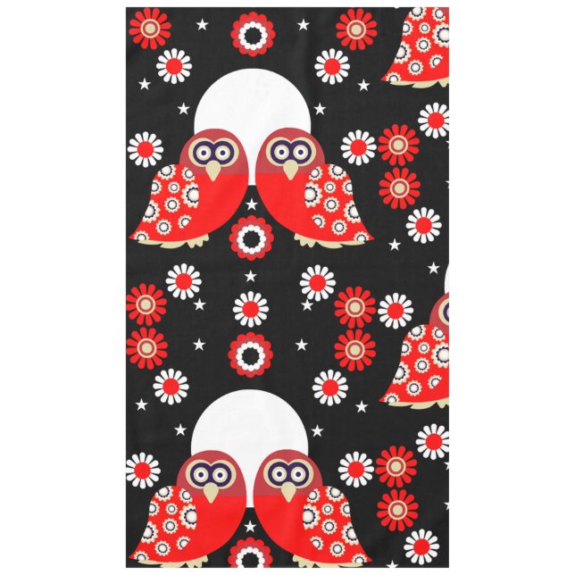 Folk Art Owl Tischdecke (Vorderseite)