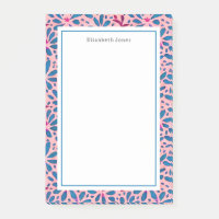 Folk Art Pink und Blue Floral