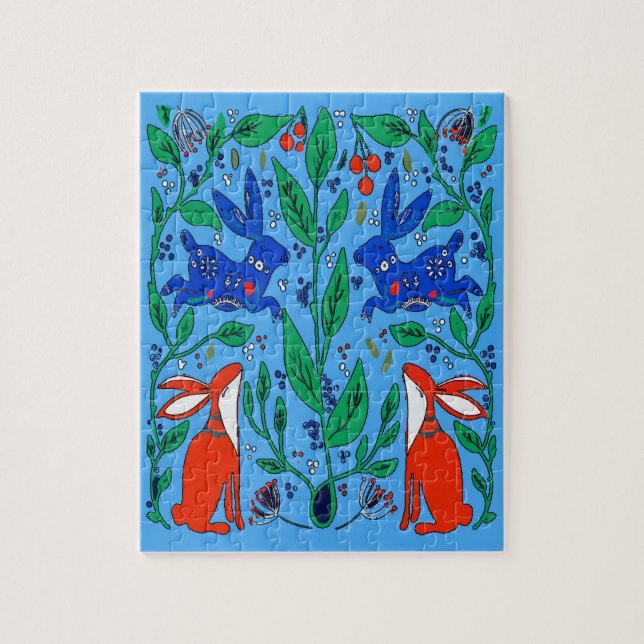 Folk Art Rabbits (Vertikal)
