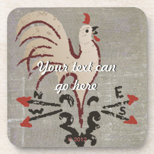 Folk Art Rooster Untersetzer