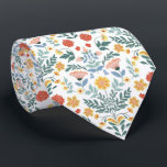 Folk Art Scandinavian Traditional Motif Krawatte<br><div class="desc">A charming vintage-inspired folk floral pattern featuring colorful flowers,  leaves,  and botanical elements arranged in a balanced symmetrical style. Perfect for spring designs,  fabric prints,  home decor,  stationery,  and nature-themed products.</div>