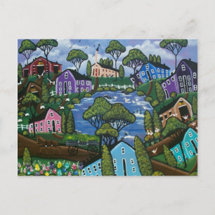 FOLK ART Spirit of the Heart BY LORI Postcard Postkarte