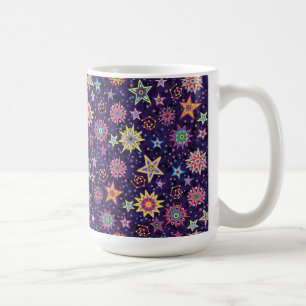 Folk Art Starry Sky Kaffeetasse