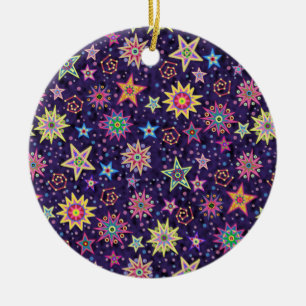 Folk Art Starry Sky Keramik Ornament