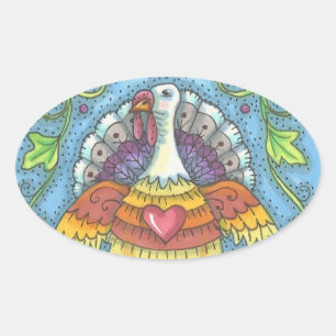 FOLK ART TÜRKEI, ERNTEDANK VORD STICKERS Sheet