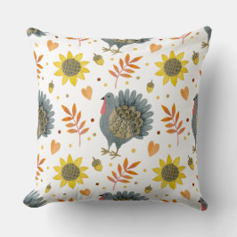 Folk Art Turkeys Kissen