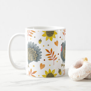 Folk Art Turkeys Tasse