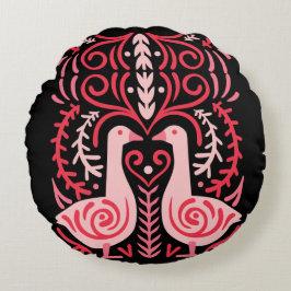 Folk Art V.01 Rundes Kissen