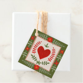 Folk Art Valentine Geschenkanhänger