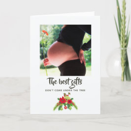 Folk Art Watercolor Blumenweihnachtsbaby wird erwa Ankündigung