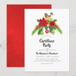 Folk Art Watercolor Blumenweihnachtsgebäck Party Einladung
