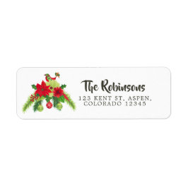 Folk Art Watercolor Blumenwein Weihnachten