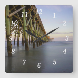 Folk Beach Pier Beauty Wall Uhr