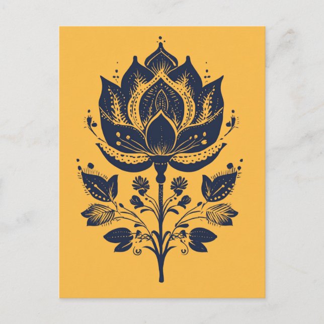 Folk Bloom #252 Postkarte (Vorderseite)