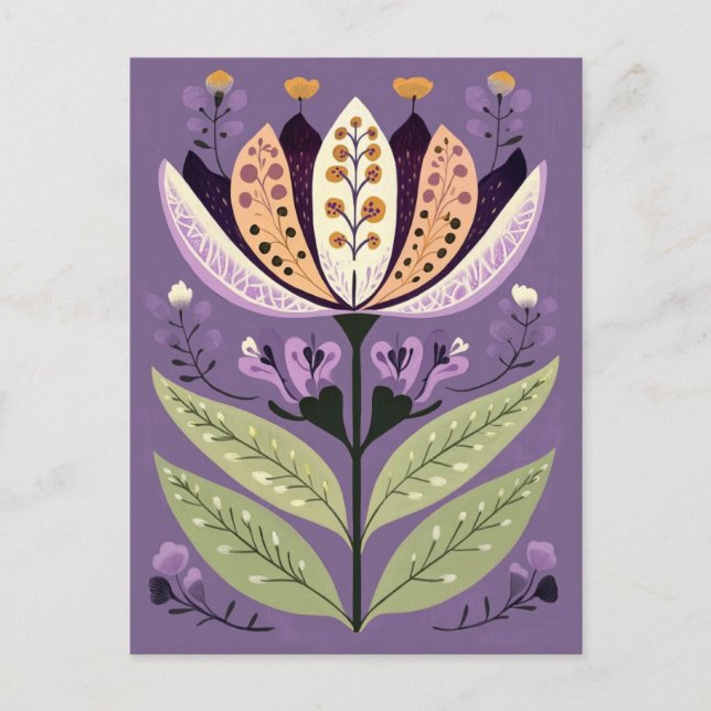 Folk Bloom Nr. 255 Postkarte (Vorderseite)