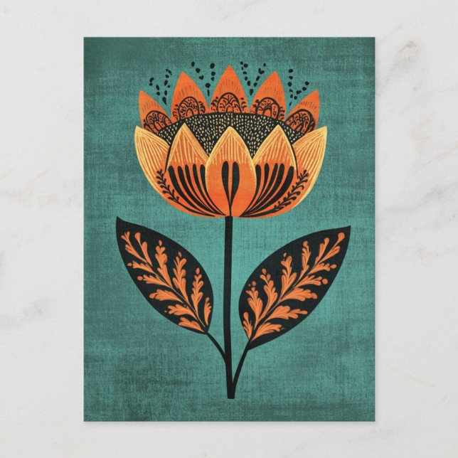 Folk Bloom Nr. 256 Postkarte (Vorderseite)