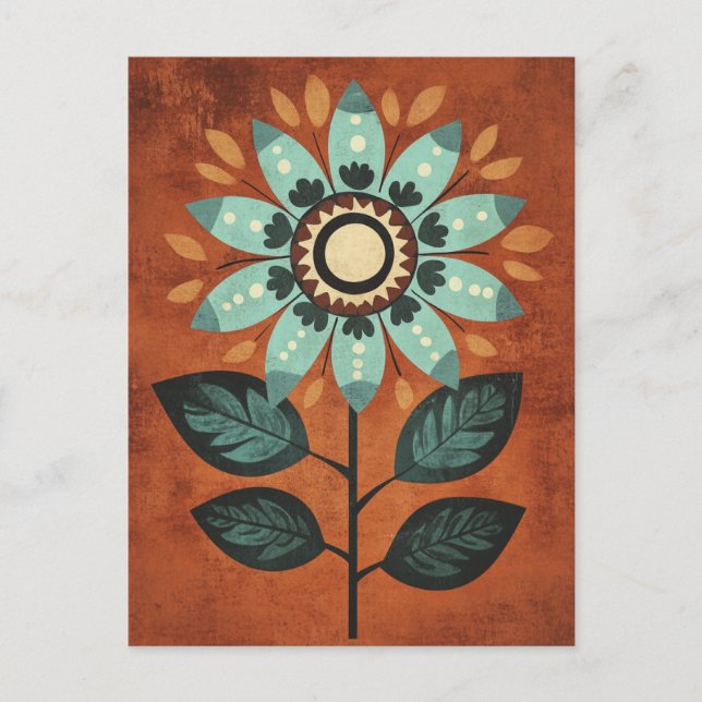 Folk Bloom Nr. 266 Postkarte (Vorderseite)