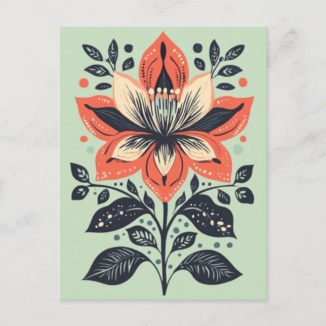 Folk Bloom Nr. 271 Postkarte (Vorderseite)