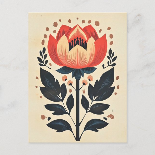 Folk Bloom Nr. 277 Postkarte (Vorderseite)