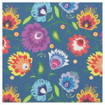 Folk-Blume in klassischem Blau