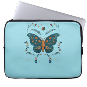 Folk Butterfly Slim Laptopschutzhülle