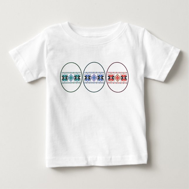 Folk Design Ostereier Baby T-shirt (Vorderseite)