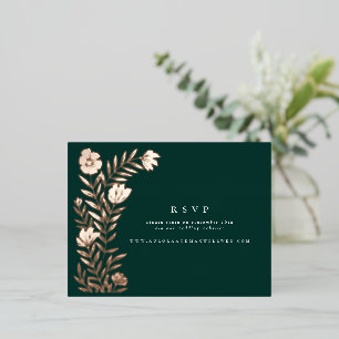 Folk Floral Botanischer Rahmen Online-uAwg Folien Feiertagspostkarte