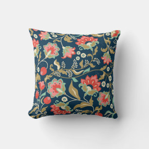 Folk floral farbig: Hand gezogen nahtlos Kissen